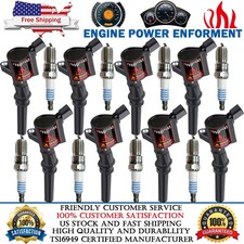 8 Pack Ignition Coil & Iridium Spark Plug For...