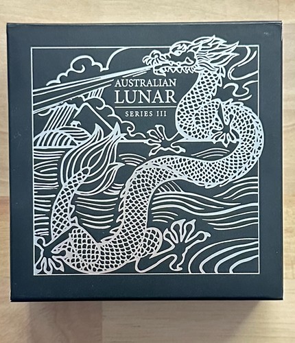 2024 Australia $1 Lunar Year of The Dragon 1oz Silver Coloured Proof Coin