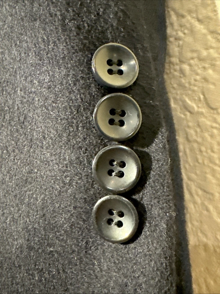 Chaqueta Blazer Para Hombre Oscar De La Renta Negra Lana Efectivo Mezcla Nylon 43L Lituania Foto 3 de 4