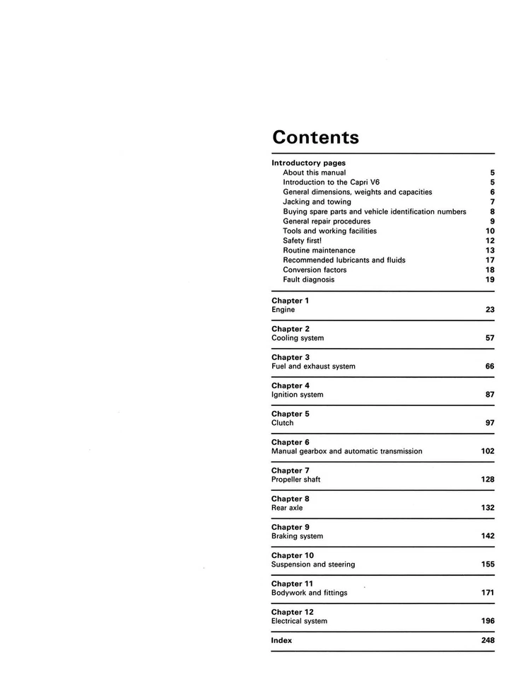Ford Capri II (and III) 2.8 & 3.0 V6 (1974-1987) Haynes Repair Manual - Image 3 of 4