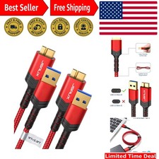 Fast Charging Braided USB 3.0 Cable [0.3M + 1M] - Compatible with Samsung & More