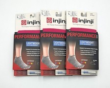 injinji 3 Pairs Women's Performance Run Toe No Show Socks Lightweight Size L Red