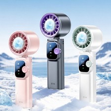 Portable Handheld Turbo Fan With Ice Cooling 199 Gears Rechargeable Personal Fan Portable Handheld Turbo Fan With Ice Cooling 199 Gears Rechargeable Personal Fan