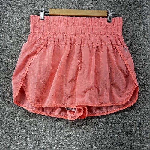 FP Movement The Way Home Shorts Women Large Orange Activewear Running