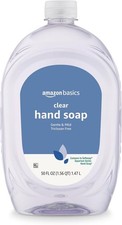 Amazon Basics Gentle  Mild Clear Liquid Hand Soap Refill, Triclosan-Free