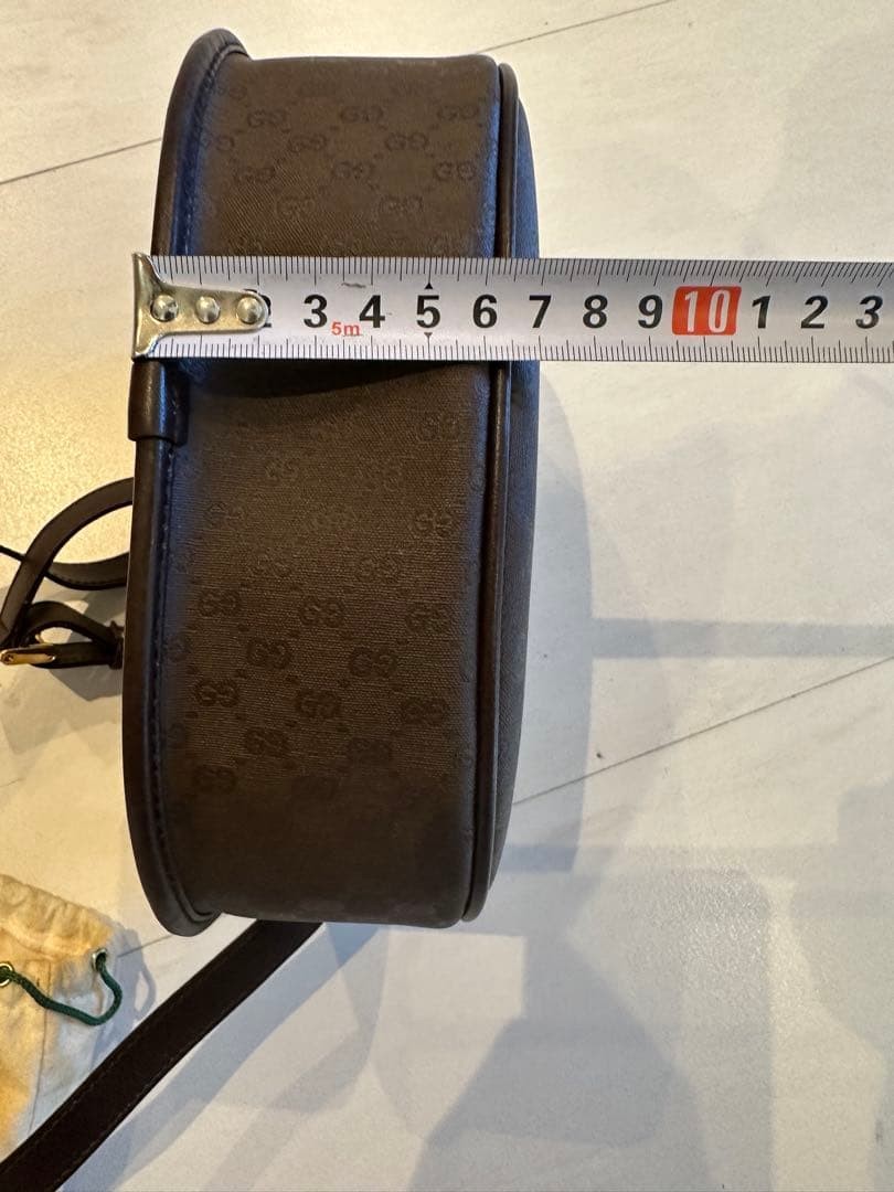 GUCCI Crossbody Shoulder Bag Leather Brown Gold Hardware Vintage Logo From Japan thumbnail 18