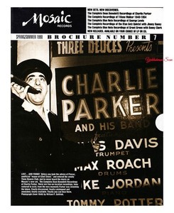 MOSAIC RECORDS BROCHURE Number 7 Charlie Parker 1990 + 2 postcards JAZZ