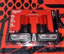 Milwaukee M12 48-11-2412 12 Volt 3.0 AH XC Red Lithium Batteries 2 Pack