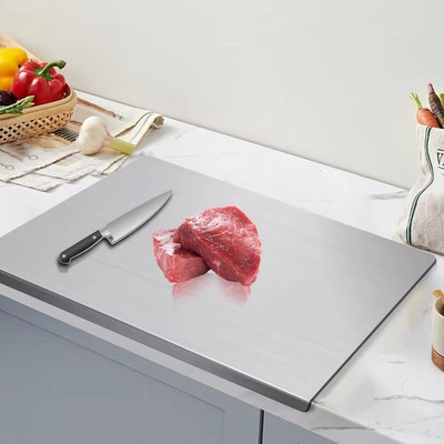 Stainless Steel Butcher Block - Kitchen Rolling Board for Meal Prep