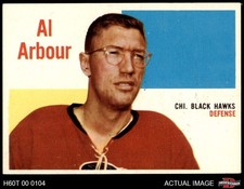 1960 Topps #64 Al Arbour Blackhawks 6 - EX/MT