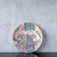 Scottish school 1990s painterly studio pottery David Body decorative plate