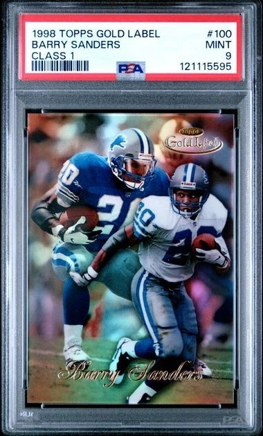 1998 Topps Gold Label - Barry Sanders #100 Class 1 - PSA 9 - Collectable  - Image 3 of 4