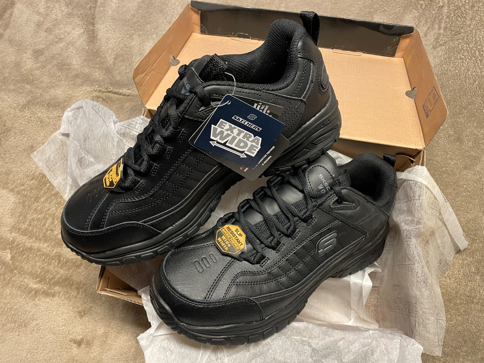 SKECHERS WORK: XWide Soft Stride GALLEY Slip Resistant Soft 