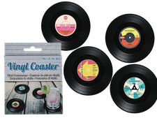 4x Vinyl-Schallplatten-Untersetzer Glasunters...