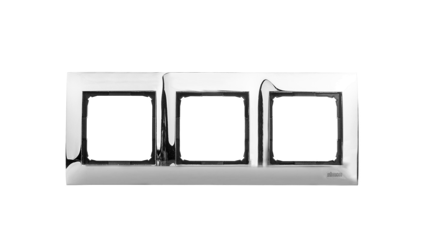 Simon 54 Premium Triple Frame Metal Chrome DR3/63
