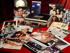 Signed SEAN CONNERY +19 JAMES BOND 007 Autographs, UACC, COA, DVD, Briefcase DAF
