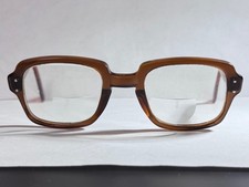Vtg Romco Military Eyeglasses R.O. USS 50-24 Amber 4 1/2 - 5 3/4 - Frames Only