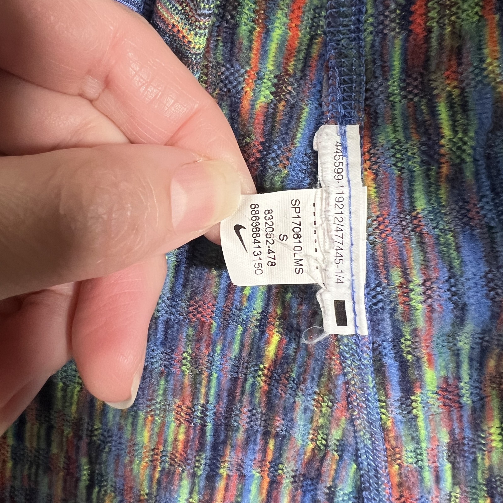 SACAI X NIKE Nike Pro Hyperwarm Giacca Donna Piccola Grigio Manica Lunga Pullover Quarto Zip