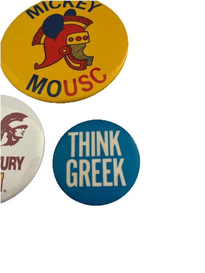 Vintage USC Trojans Pin-back buttons - Lot Of 3 - 80s NCAA Football California - Image 3 of 4