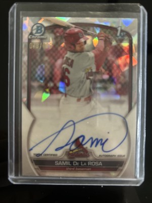 2023 Bowman - Chrome Prospect Auto 073/100 Samil De La Rosa #CPA-SD Atomic