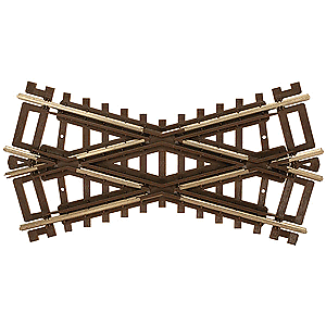 Atlas HO Code 83 Crossing Nickel Silver w/Brown Ties 30 Degrees 574 - Picture 1 of 1