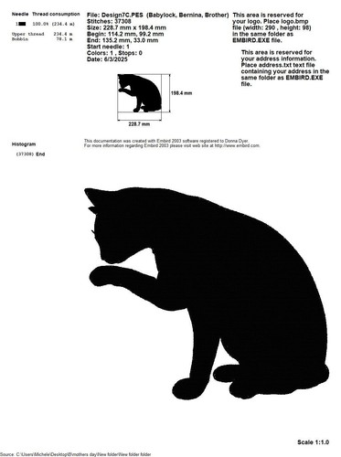CAT Silhouettes MACHINE EMBROIDERY DESIGNS PES BROTHER USB - Picture 9 of 20