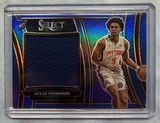 2023-24 Panini Select Ausar Thompson RC Rookie Jumbo Swatch Blue /75