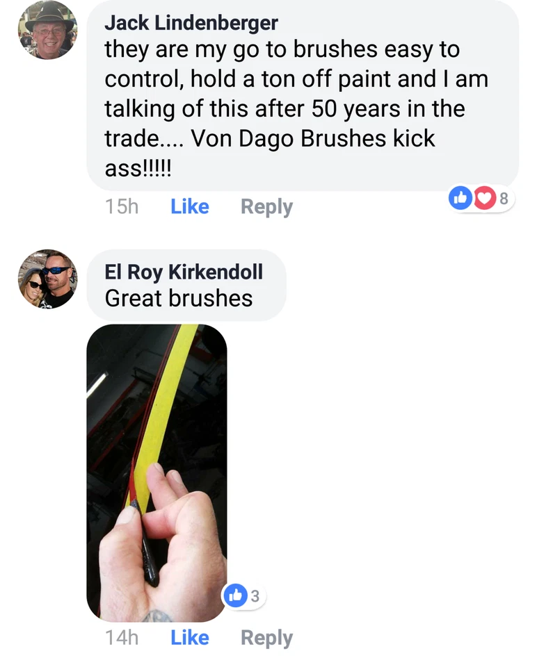 PRO'S KNOW - Juego de 6 cepillos premium a rayas - por miembro del Salón de la Fama DE DAGO Foto 4 de 4