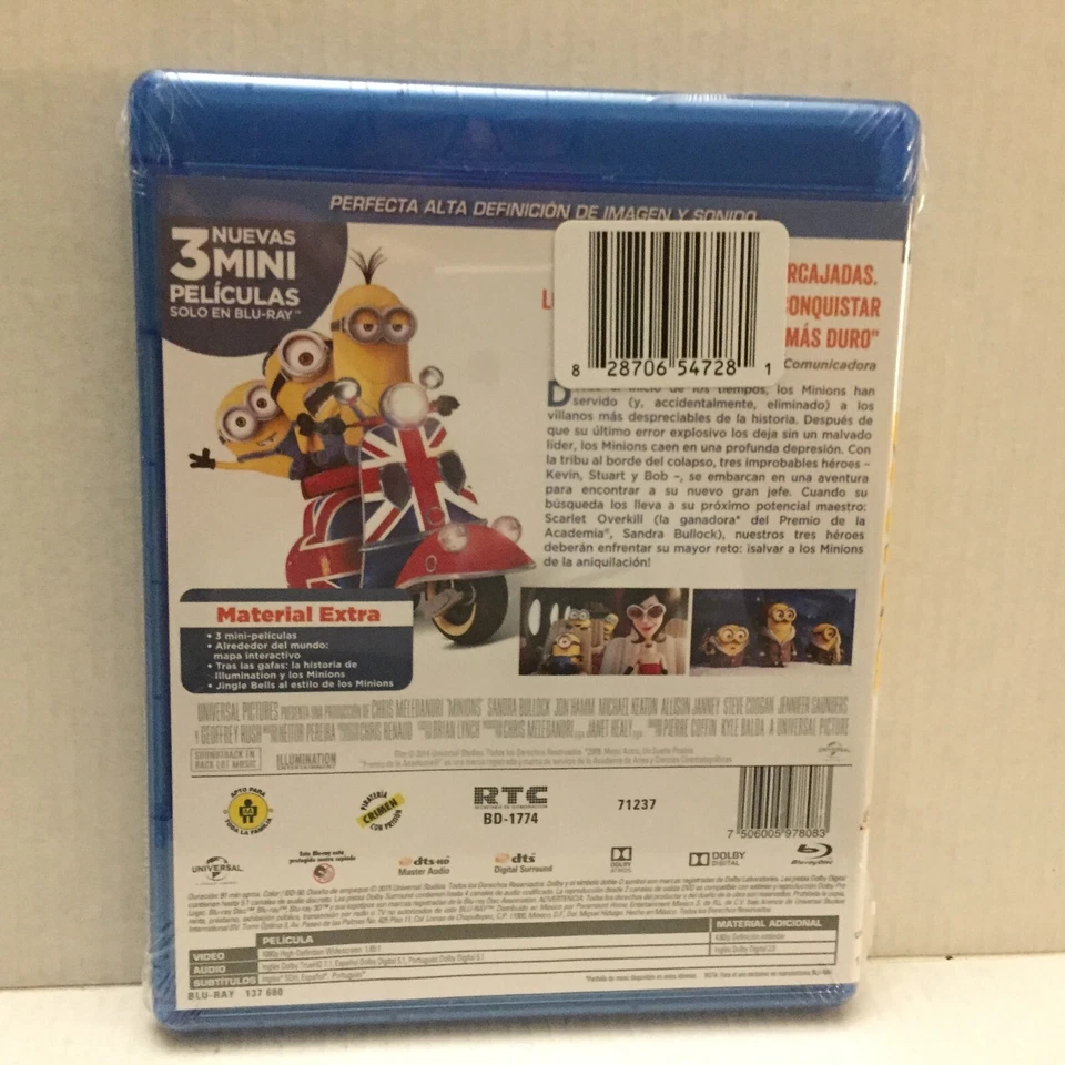 NEW Minions Movie Blu-Ray + DVD Sealed Foto 2 de 2