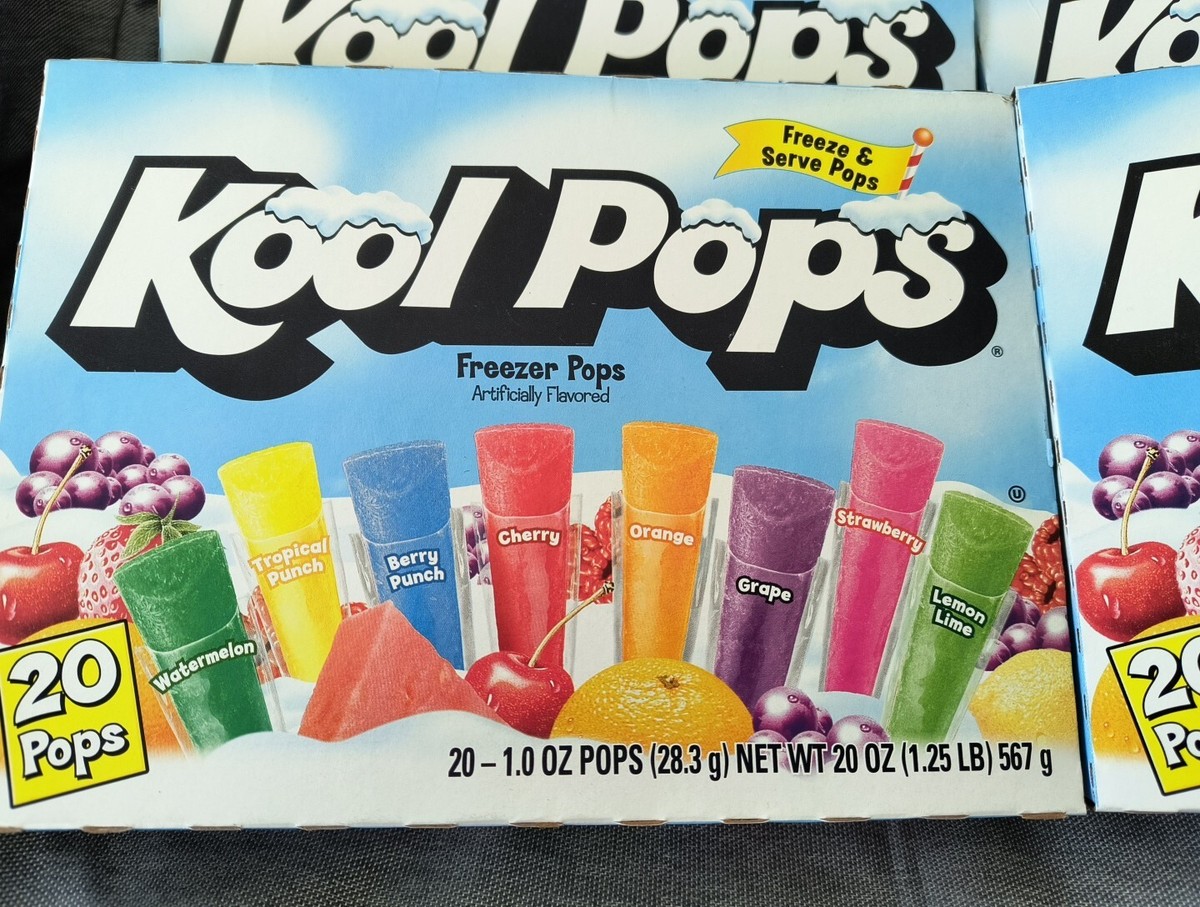 6 Boxes Of Kool Pops Freezer Pops Assorted Flavors 20 1 Oz Pops