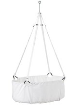 Leander - Leanderwiege Wiege weiß mit Matratze und Deckenhaken ! NEU + SOFORT