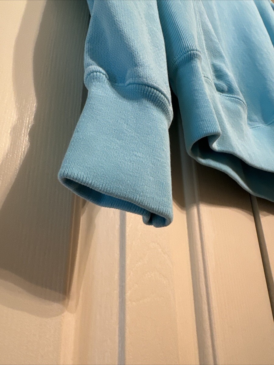 Champion Reverse Weave Warmup Sweatshirt Crewneck Blue Small Spell