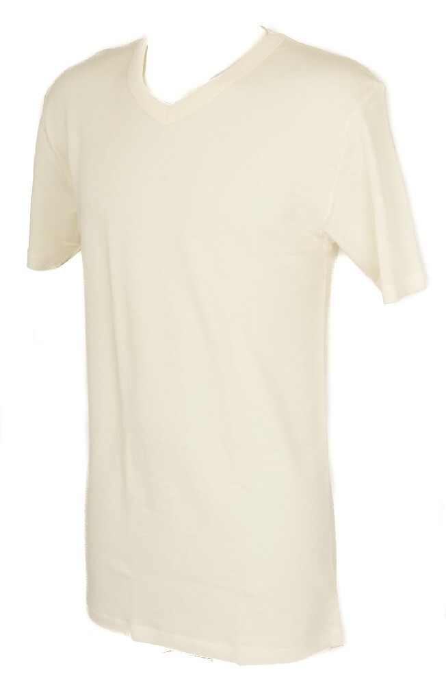 Футболка Camiciola uomo intima scollo V manica corta из шерсти и шелка WSK RAGNO artico 12690₽
