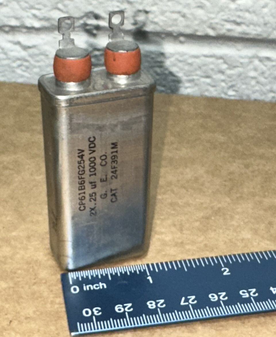 New Old Stock Oil Filled Capacitor 2X .25uf 1000VDC