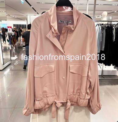 Blouson Bomber Femme Rose Fard Avec Col En Fausse Fourrure Léopard - Marque Ci Sono Taille XL