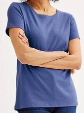 CROFT & BARROW Classic Tee Top Shirt Size 3X - Cassidy Purple- New