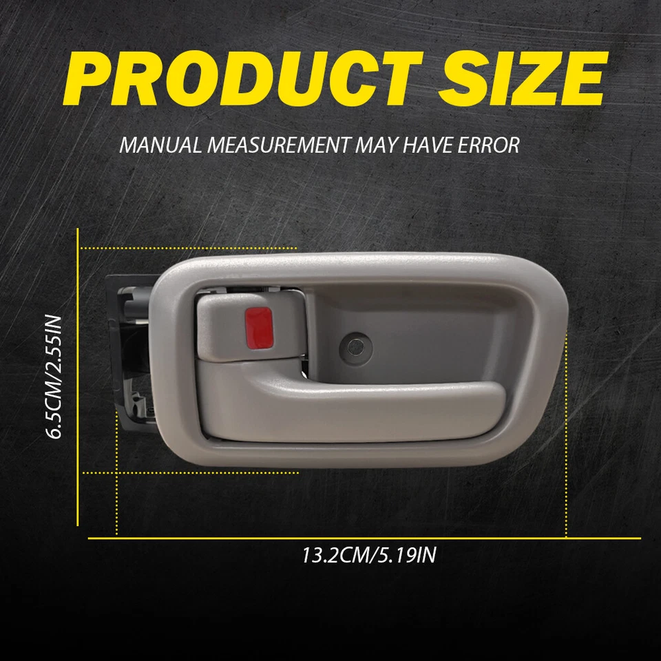 Par de manijas de puerta interiores delanteras izquierda y derecha para Toyota Tundra 2000-2006 Foto 2 de 4