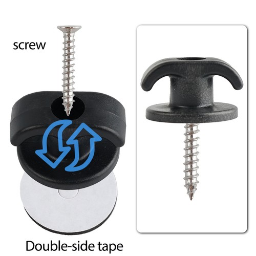 Cargo Net Mounting Hooks Trunk Hook Assembly Tie Down Screws Hanger Heavy Duty - Foto 3 di 9