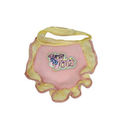VINTAGE 1989 MATTEL TURTLE TOTS DRESS N PLAY PACK MEALTIME PINK YELLOW BIB