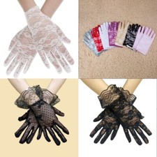 Thin Lace Sunscreen Short Gloves Women Stage Performance Gloves Versatile Gloves
