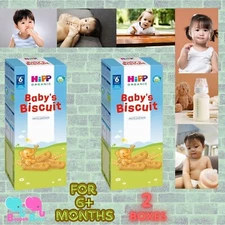 2 x HIPP Organic Baby Biscuits Snacks Cookies From 6+ Months - Free Shipping