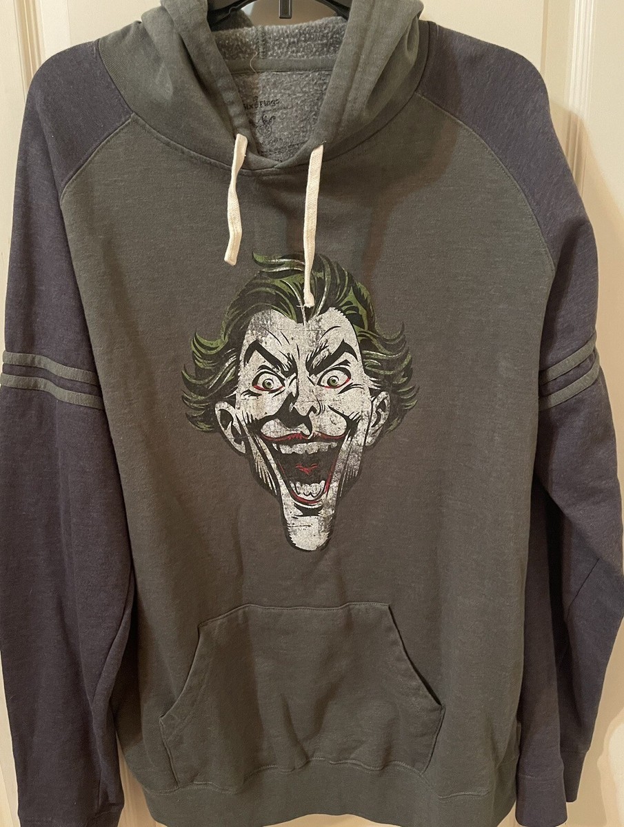 Dark Knight Joker Zip Up Hoodie The Joker XXL Six Flags Hoodie