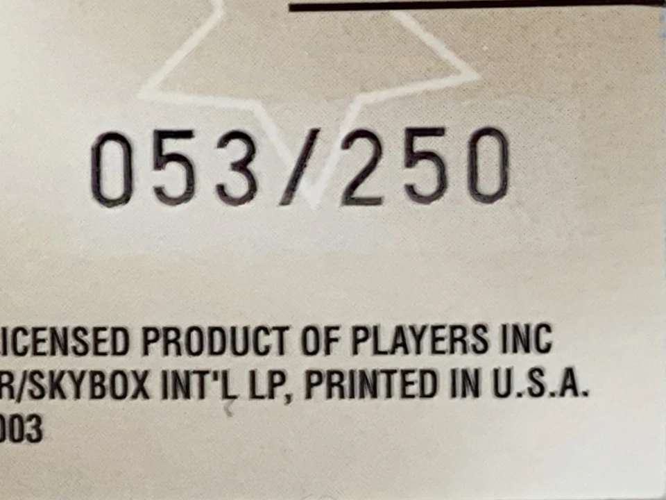 2003 Fleer Mystique Shining Stars Jerseys SP /250 Brian Urlacher #SS-BU HOF - Image 3 of 3