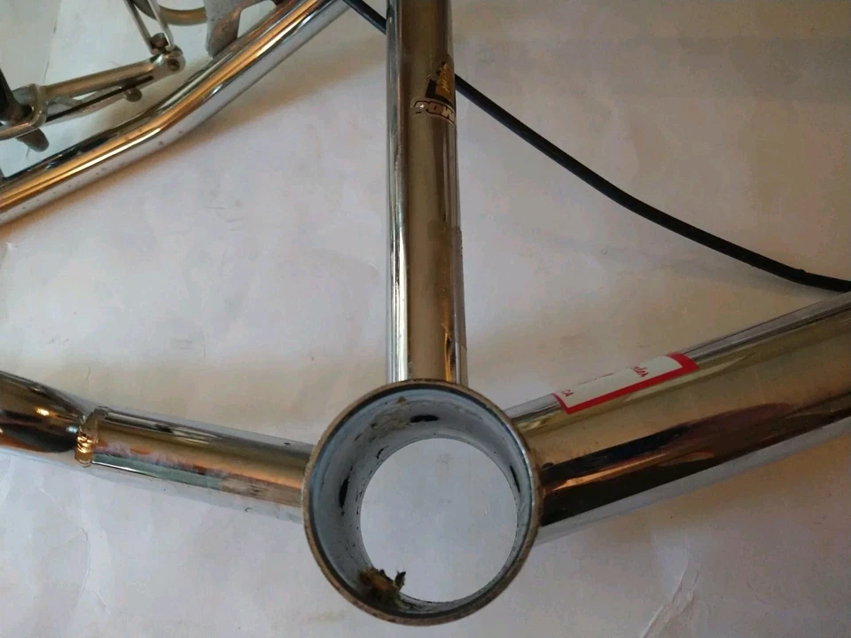 Cuadro Powerlite P 28 20 Pulgadas Cromo BMX Bicicletas Bicicleta Antigua Media Escuela Foto 3 de 4