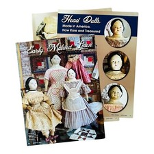 Early American Molded Linen Head Dolls History Article 14 Pages with Photos
