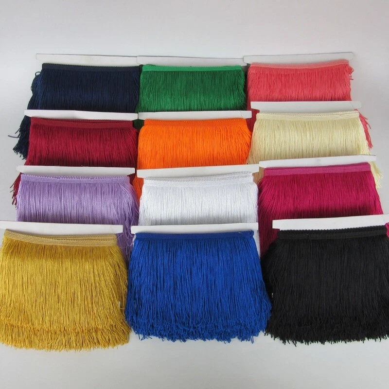 5M Curtain Fringe Lace Tassel Trim Ribbon DIY Sew Dress Curtain Accessories Sexy - Image 2 of 4
