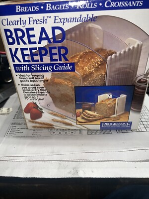Progressive International Bread Keeper with Slicing Guide NOS GBK-9