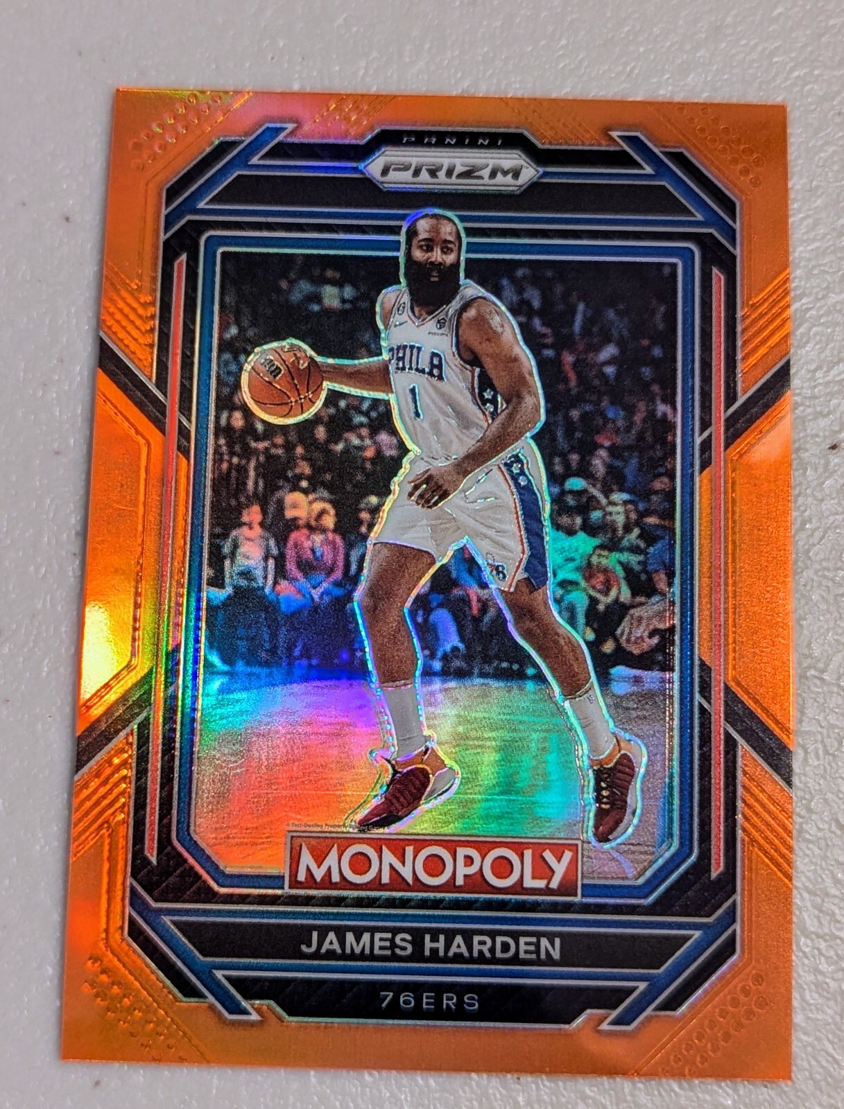 2022-23 Panini Prizm Monopoly James Harden #68 Orange Prizm /124