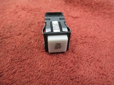 ITW Square Push Button Switch, .75 Mount, 3A/125V, ON/OFF, DPDT, New T/O, M3