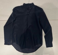 Zara woman Black Silk Blouse, Size S, Festive, Elegant, Great Condition